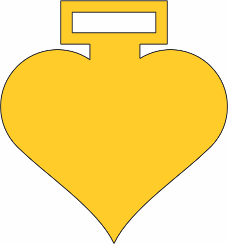 imagem do arquivo vetor para download Vetor de medalha em formato de coração