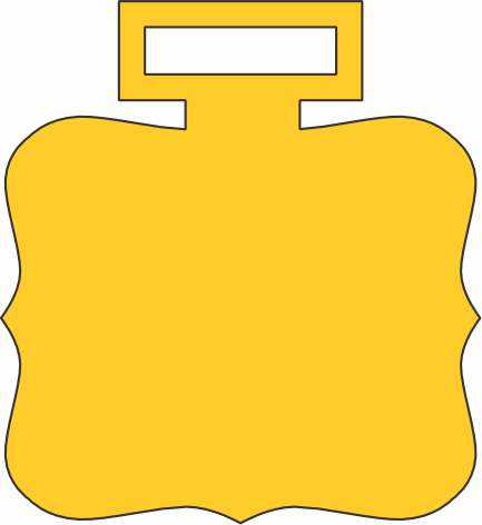 imagem do arquivo vetor para download Vetor de medalha quadrada com bordas onduladas
