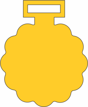 imagem do arquivo vetor para download Vetor de medalha redonda com borda escalope