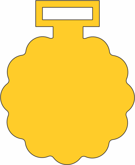 imagem do arquivo vetor para download Vetor de medalha redonda com borda escalope