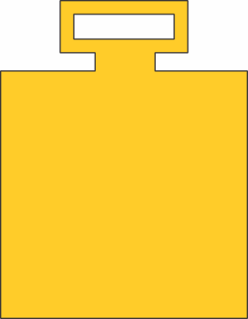 imagem do arquivo vetor para download Vetor de medalha retangular com alça estreita