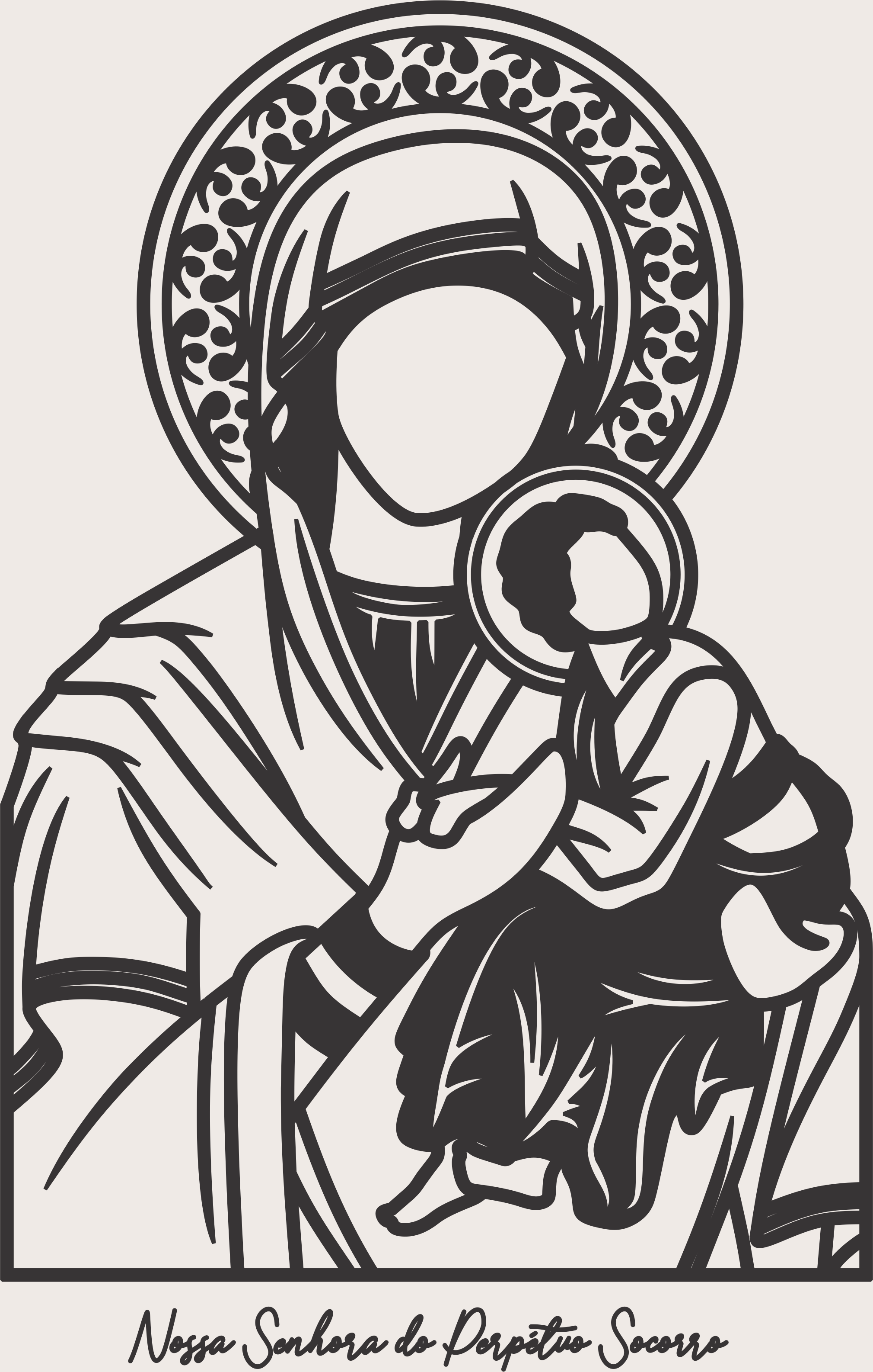 imagem do arquivo vetor para download Vetor de nossa senhora do perpetuo socorro