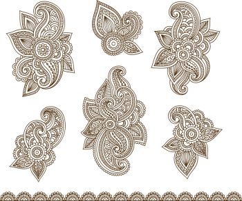 imagem do arquivo vetor para download Vetor de ornamento Mehndi