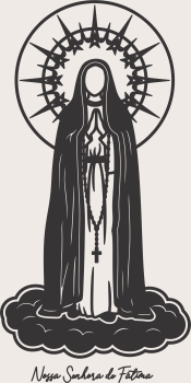 imagem do arquivo vetor para download Vetor decorativo religioso Nossa Senhora de Fátima