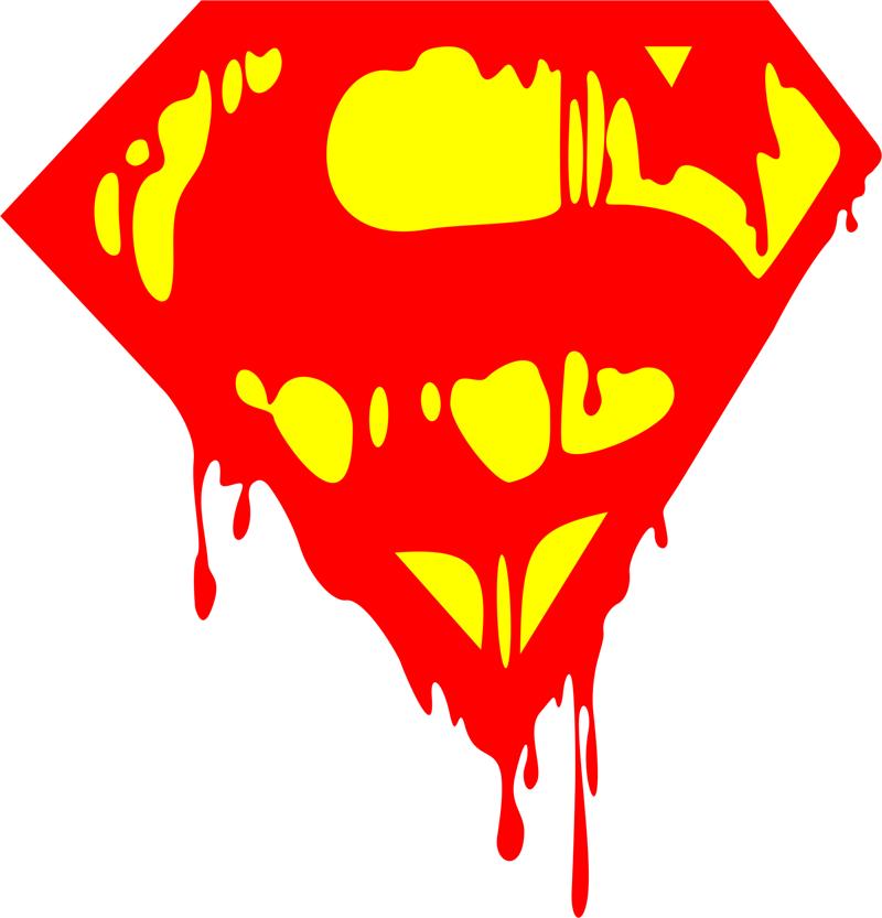 imagem do arquivo vetor para download Vetor do logotipo do Superman sangrando