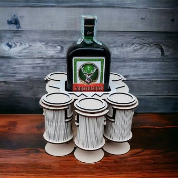 imagem do arquivo vetor para download Dispensador para 6 copos de shot e 3 garrafas