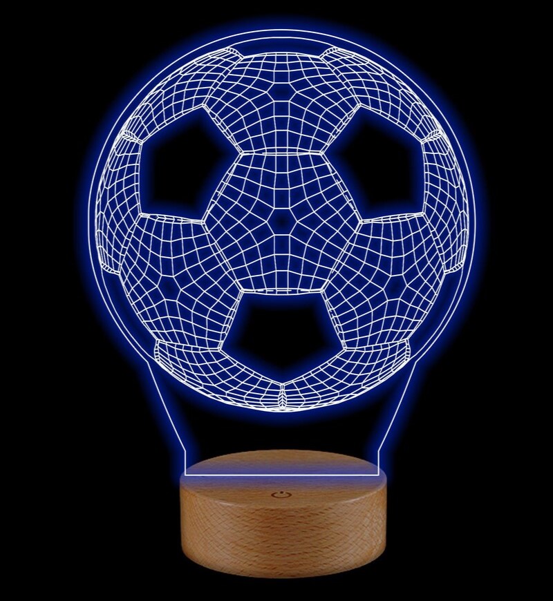 imagem do arquivo vetor para download Luminária de Acrílico com Tema de Futebol Cortada