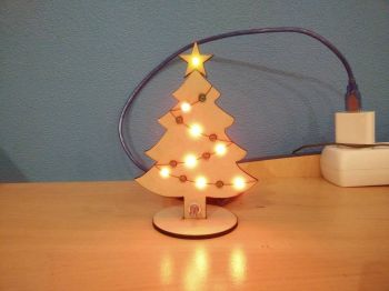 imagem do arquivo vetor para download  Modelo de Árvore de Natal em MDF de 3mm 