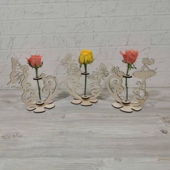 imagem do arquivo vetor para download Suporte de Flores com Decor Girl