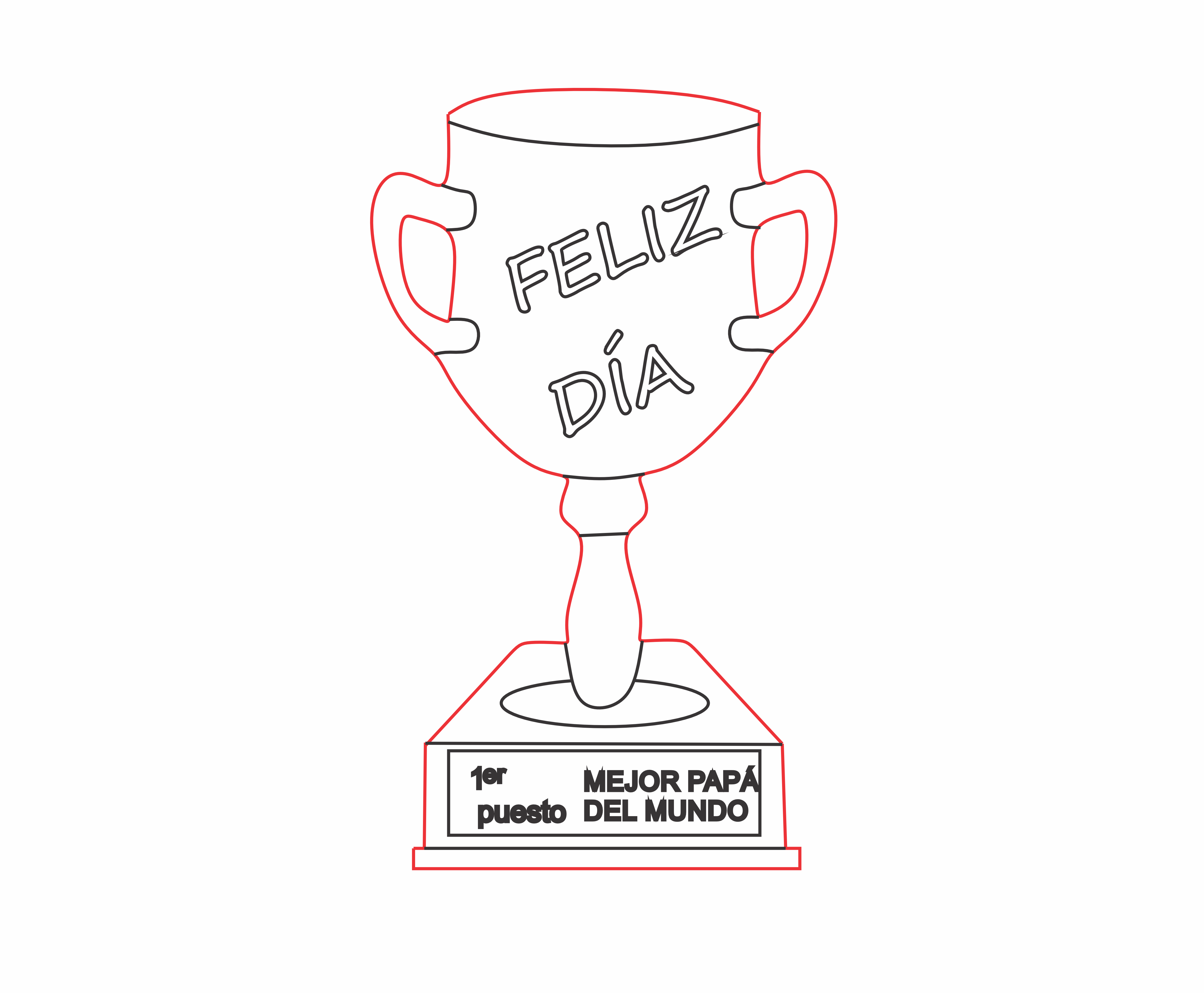 imagem do arquivo vetor para download  Trofeu Melhor Papai