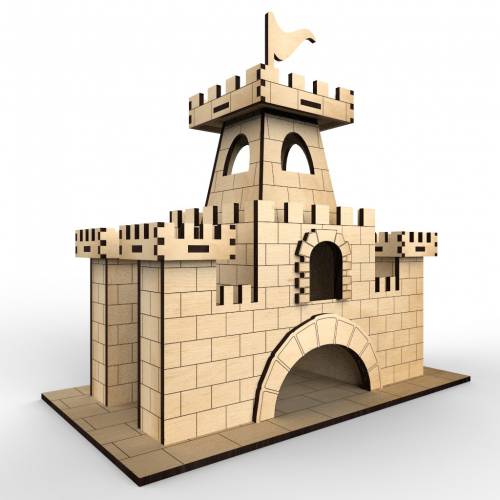 imagem do arquivo vetor para download Castelo 3D Quebra-Cabeça