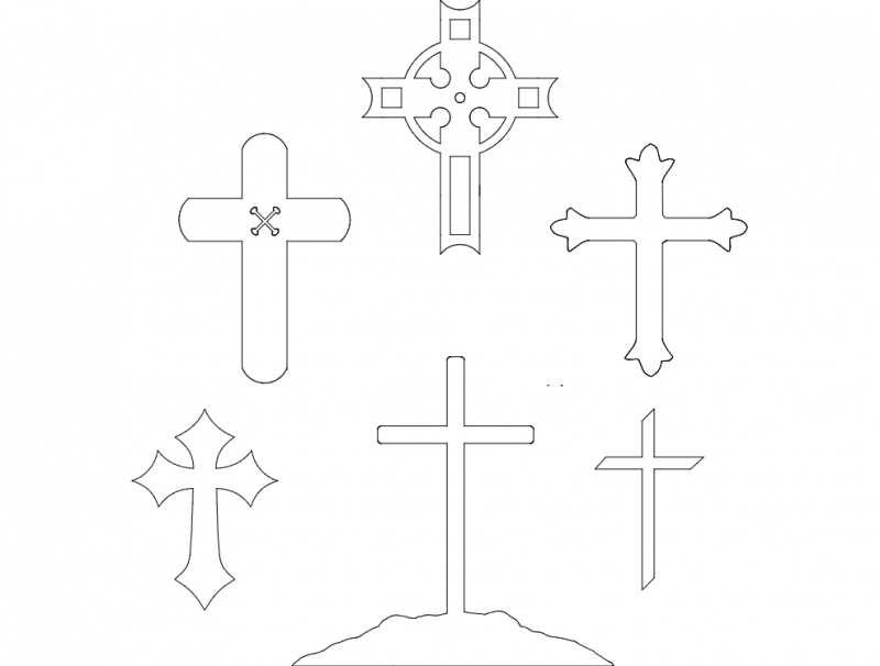 imagem do arquivo vetor para download Conjunto de Vetores de Cruz