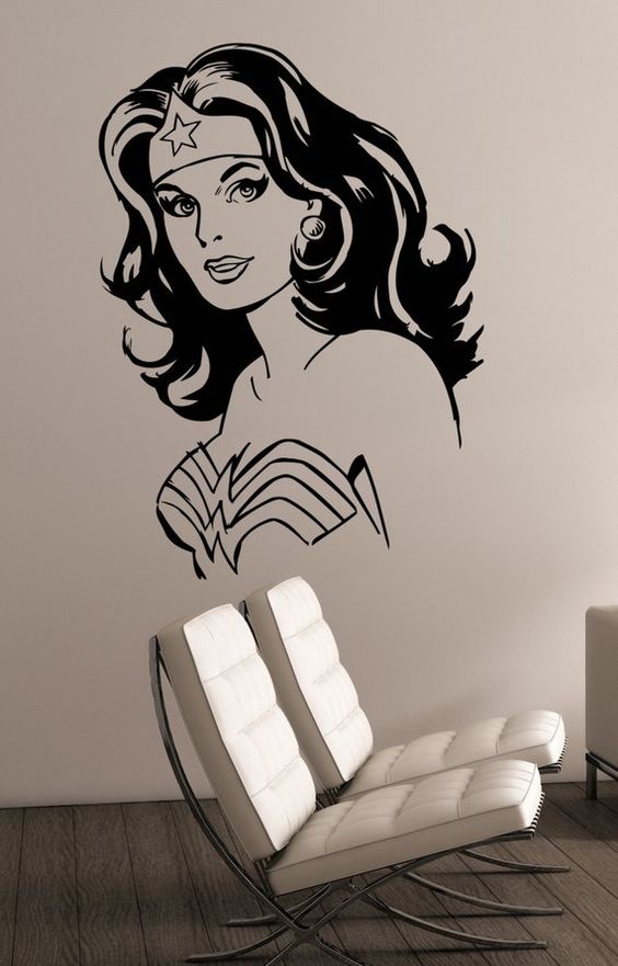 imagem do arquivo vetor para download Decoração Mulher Maravilha