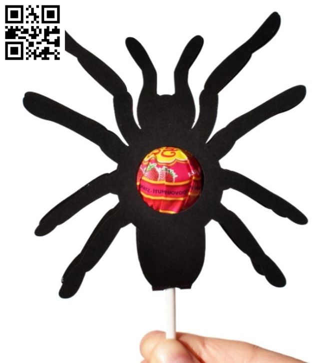 imagem do arquivo vetor para download Decoração de Halloween Pirulito Aranha