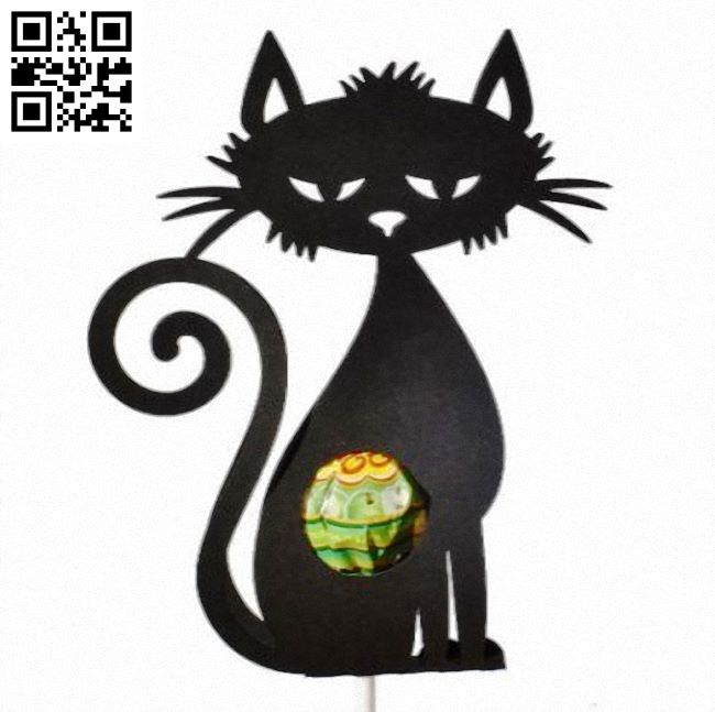 imagem do arquivo vetor para download Decoração de Halloween Pirulito Gato