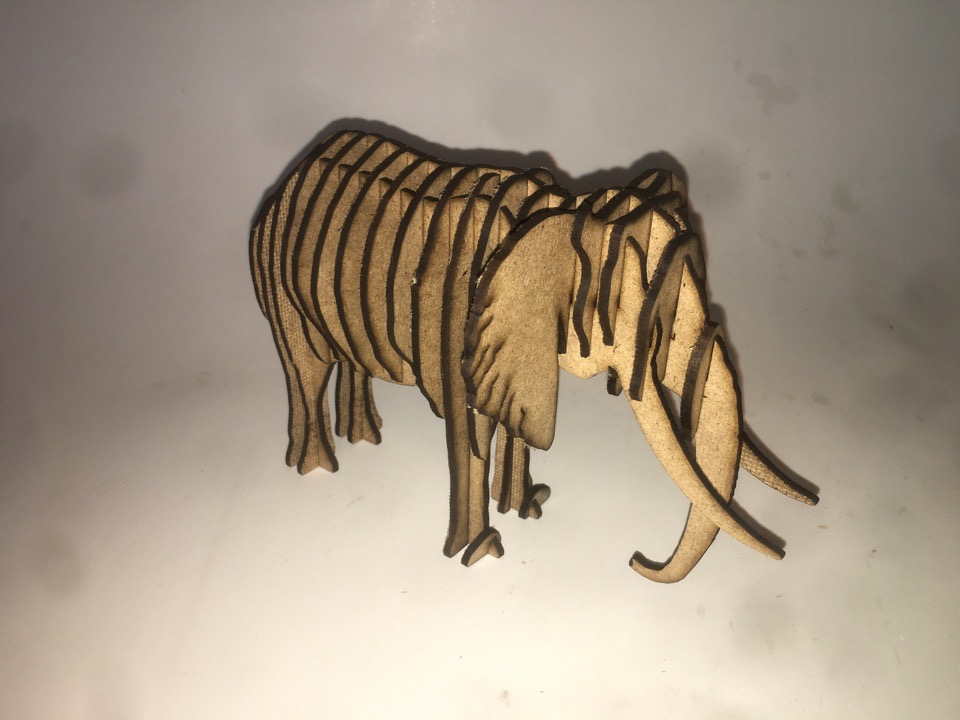 imagem do arquivo vetor para download Elefante 3D 