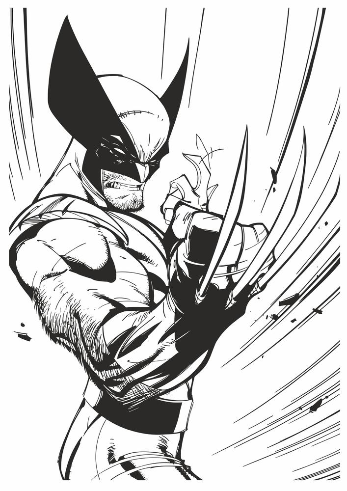 imagem do arquivo vetor para download Gravura Wolverine