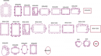 imagem do arquivo vetor para download Molduras Elegantes De Espelho