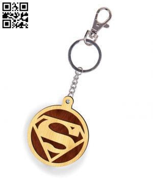 imagem do arquivo vetor para download Pingente de Chaveiro Logo Superman