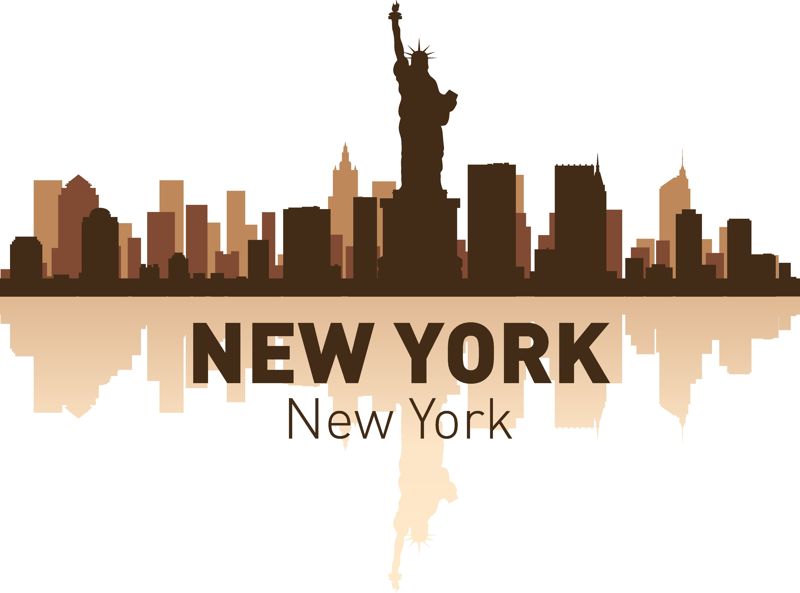 imagem do arquivo vetor para download Silhueta cidade de  New York