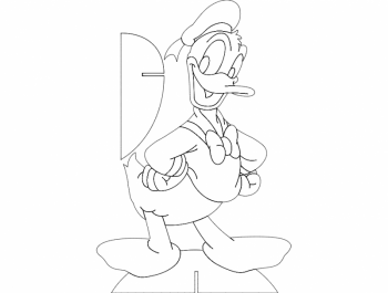 imagem do arquivo vetor para download Totem Pato Donald