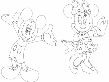 imagem do arquivo vetor para download Vetor Mickey e Minnie