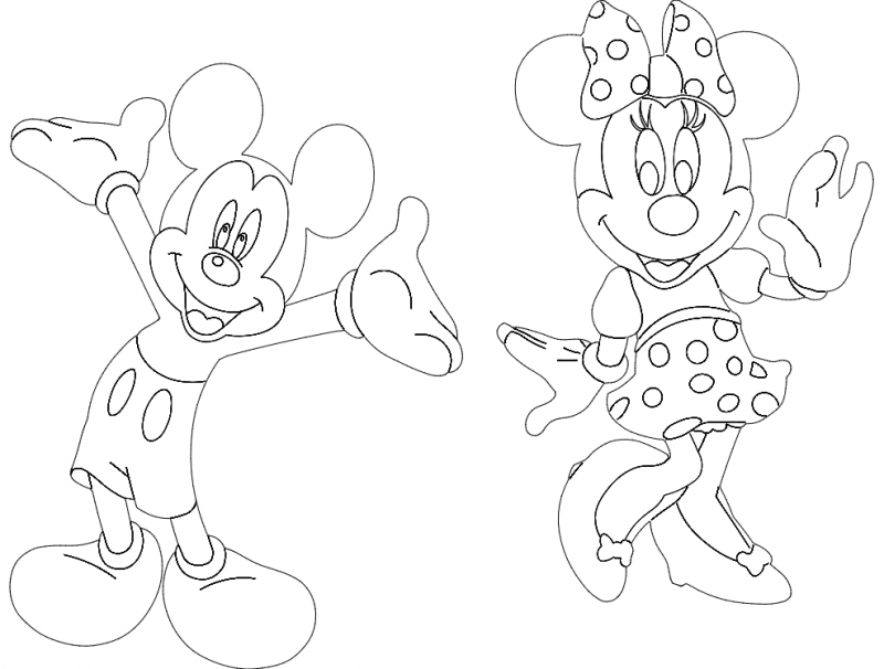 imagem do arquivo vetor para download Vetor Mickey e Minnie