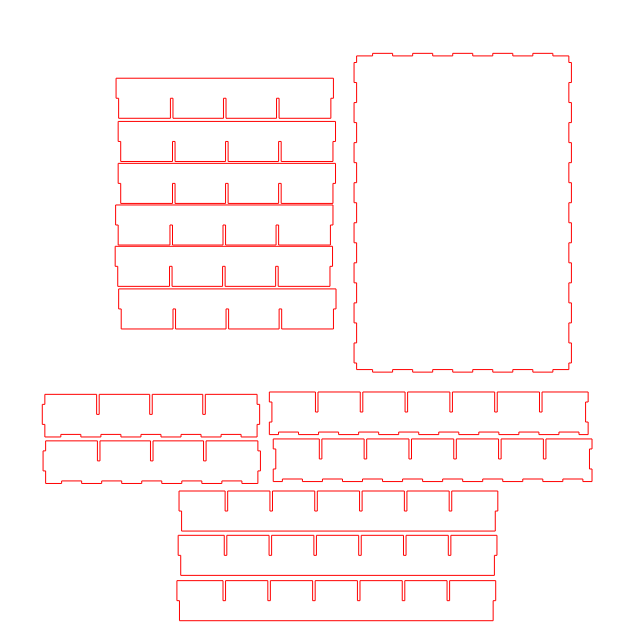 imagem do arquivo vetor para download Caixa com divisoria