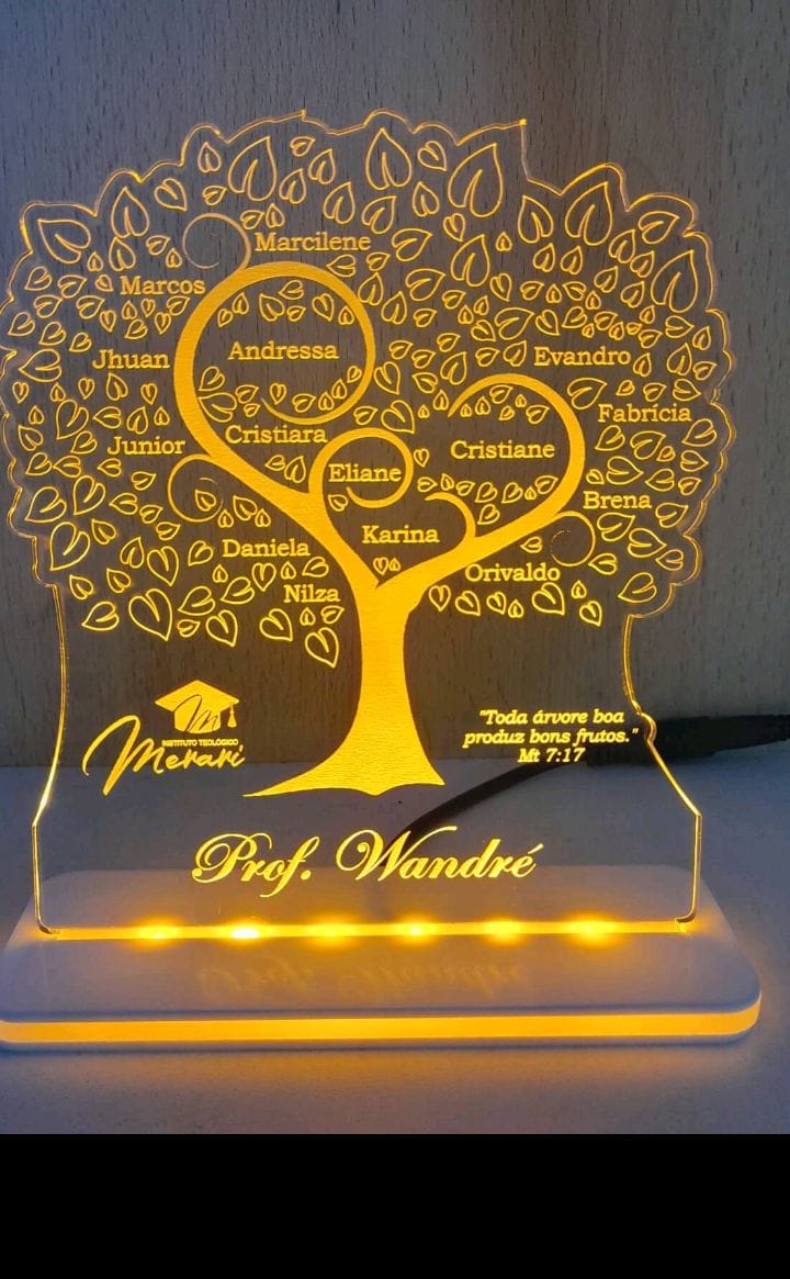 imagem do arquivo vetor para download ARVORE ACRILICO COM LED