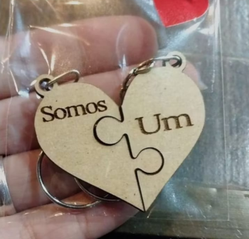 imagem do arquivo vetor para download CHAVEIRO CORAÇÃO QUEBRA CABEÇA