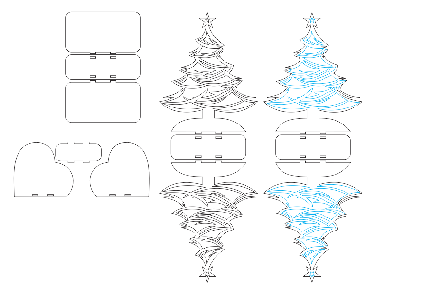 imagem do arquivo vetor para download Porta Guardanapo de mesa Árvore de Natal