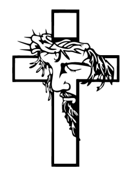 imagem do arquivo vetor para download Quadro Rosto Jesus e Cruz