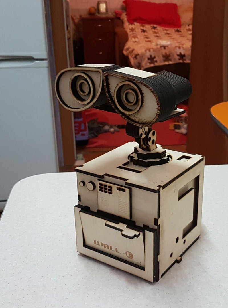 imagem do arquivo vetor para download Quebra Cabeça 3D Wall-e para montar